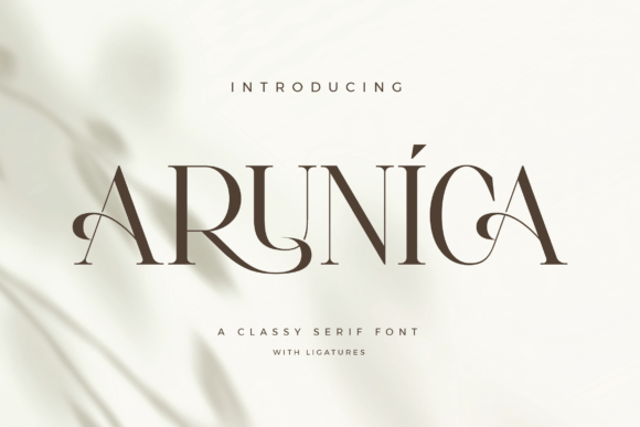 Arunica: A Stylish Serif Typeface for Makers and Shop Owners