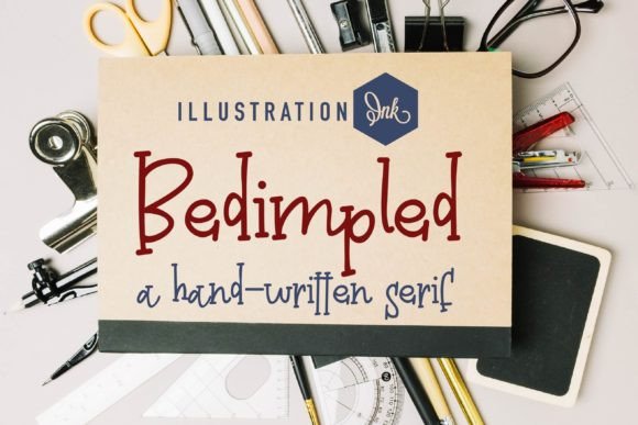 Bedimpled Font: A Whimsical Script for Digital Designers