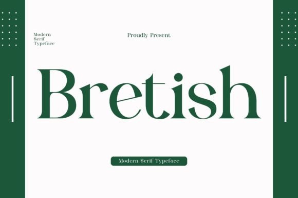 Bretish Font: A Modern Serif Typeface for Crafters and Creative Sellers