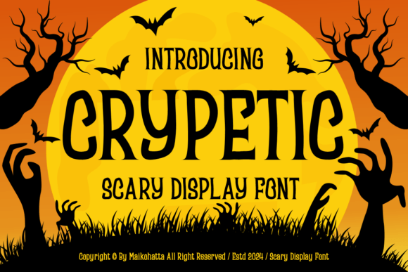 Crypetic Font: A Spooky Typeface for Crafters and Sellers