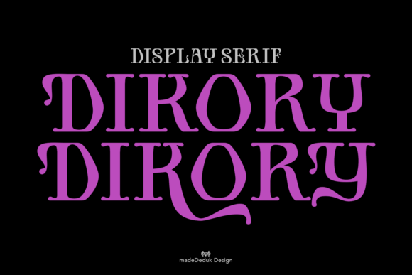 Dikory: A Display Serif Font for Editorial Elegance