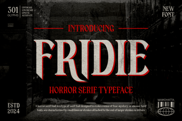 Fridie Font: A Spooky Serif for Your Brand’s Halloween Touch