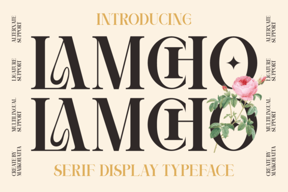 Lamcho Font: A Serif Typeface for Crafting with Class
