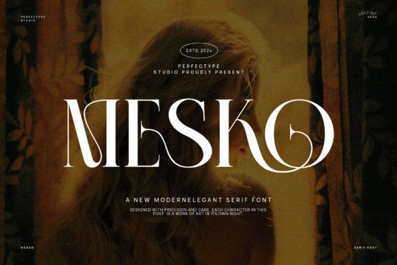 Mesko Font: A Romantic Typeface for Digital Design
