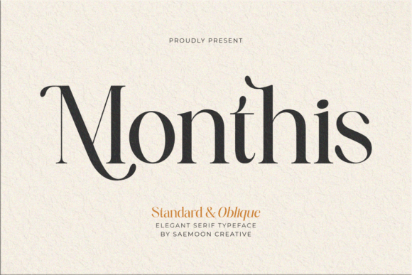 Monthis: A Refined Serif Typeface for Editorial Design